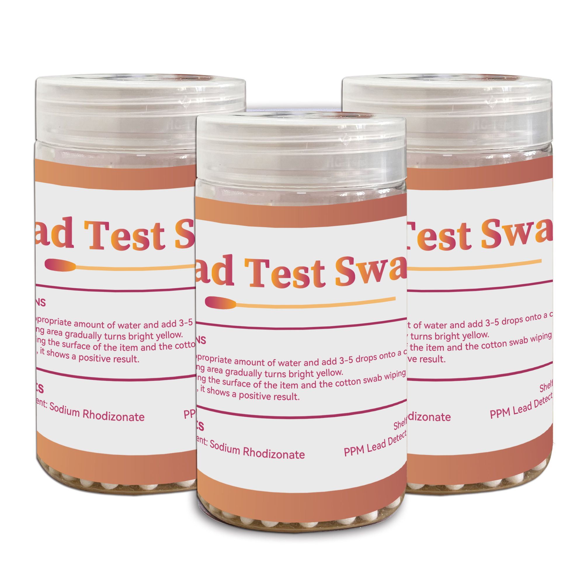 Sneltest met wattenstaafjes voor loodtest