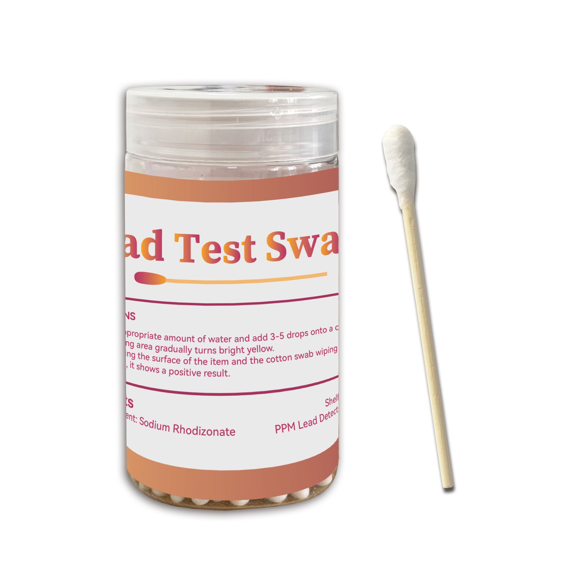 Sneltest met wattenstaafjes voor loodtest