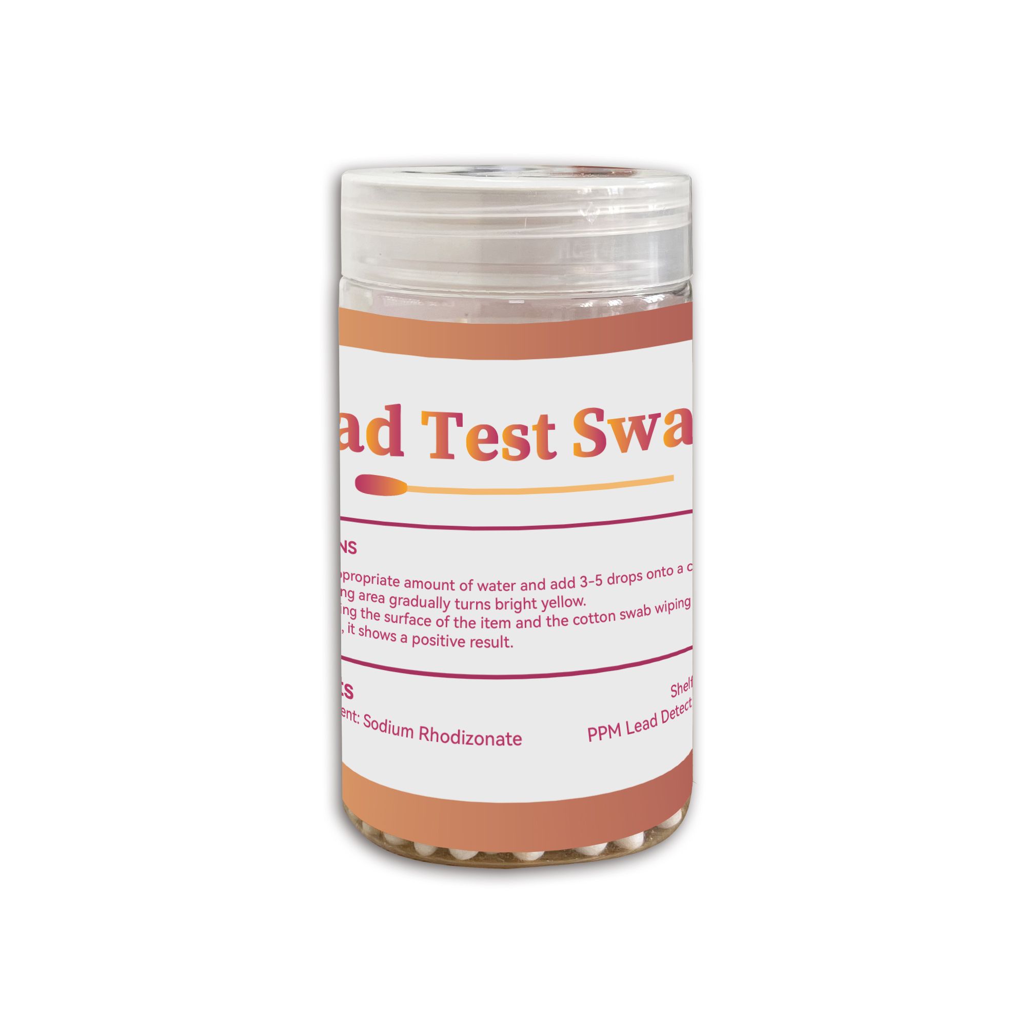Sneltest met wattenstaafjes voor loodtest