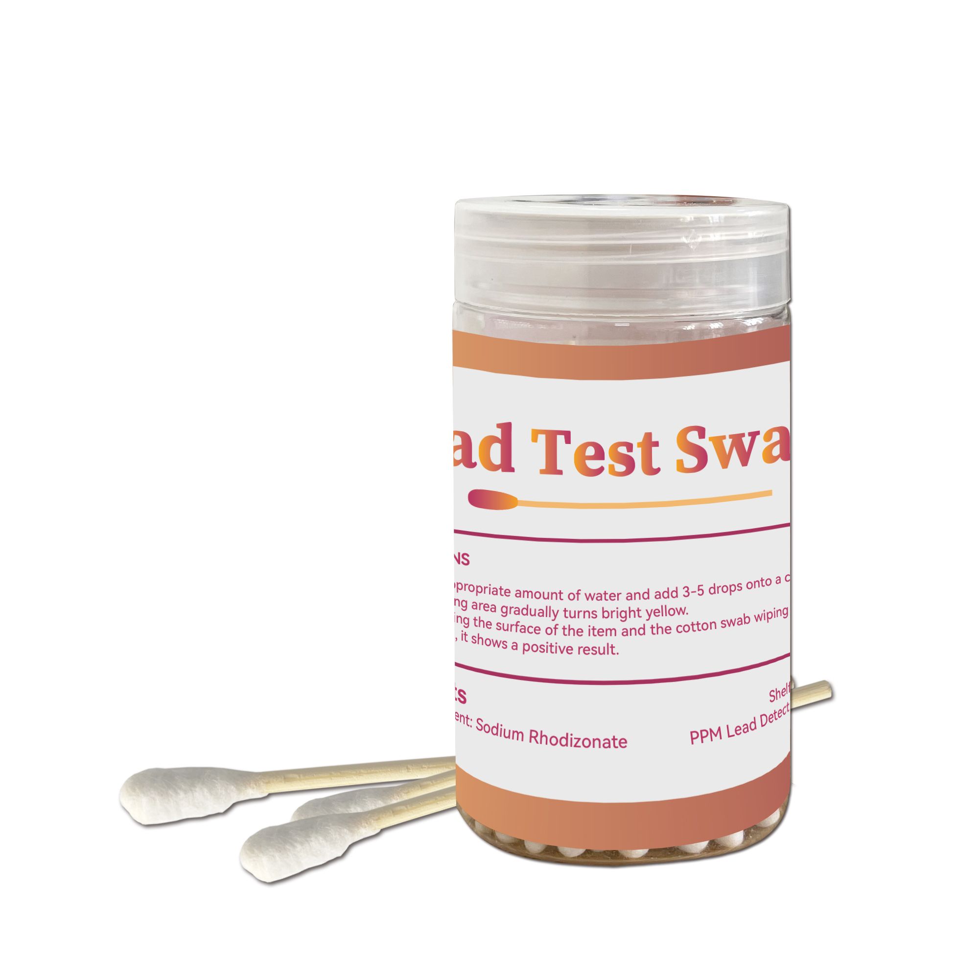 Sneltest met wattenstaafjes voor loodtest